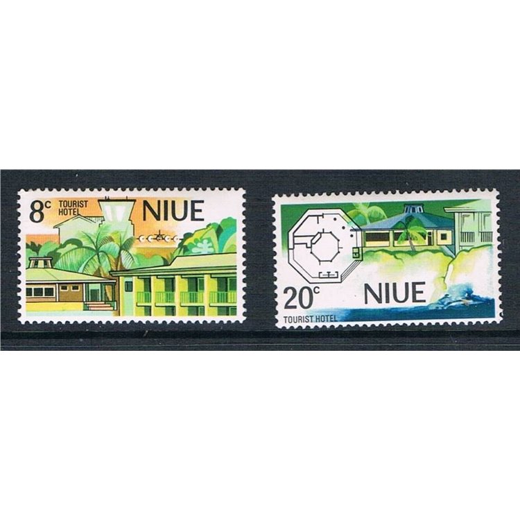 NIUE 1975 Tourist hotel 2v MNH**