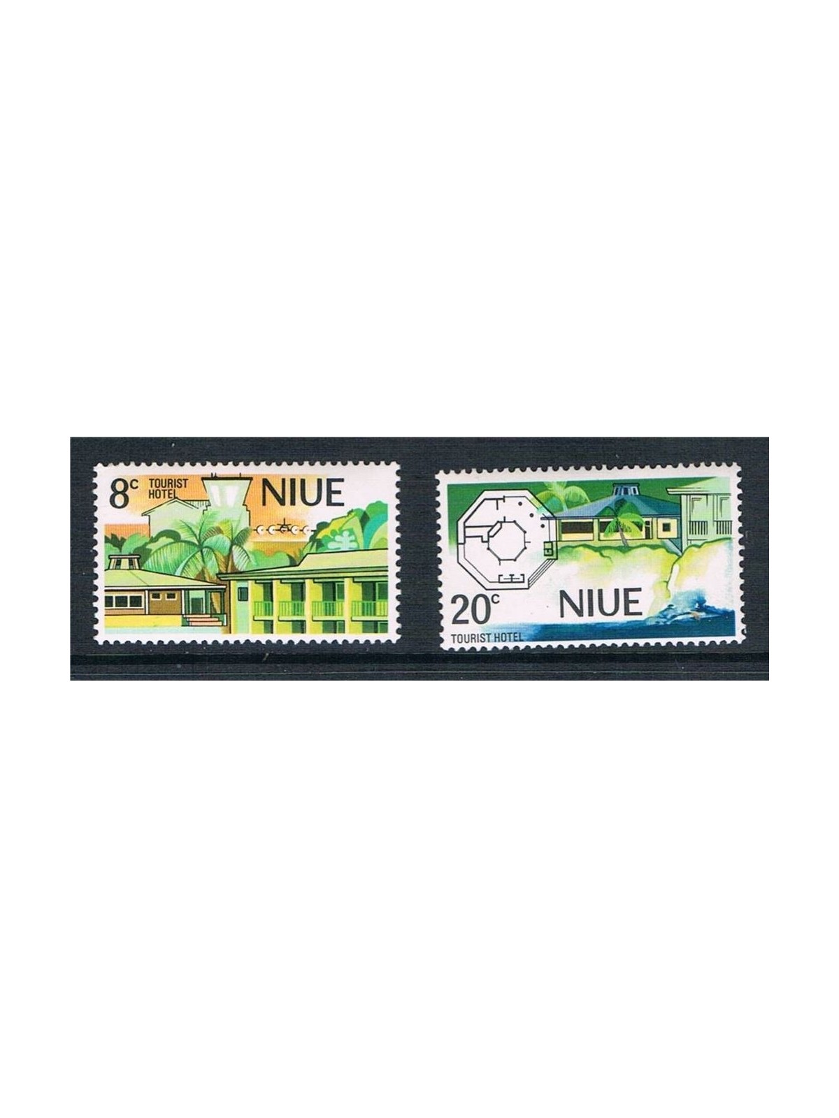 NIUE 1975 Tourist hotel 2v MNH**
