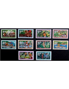 NIUE 1976 Definitives, economy 10v MNH**
