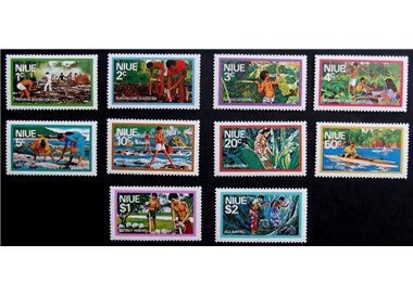 NIUE 1976 Definitives, economy 10v MNH**
