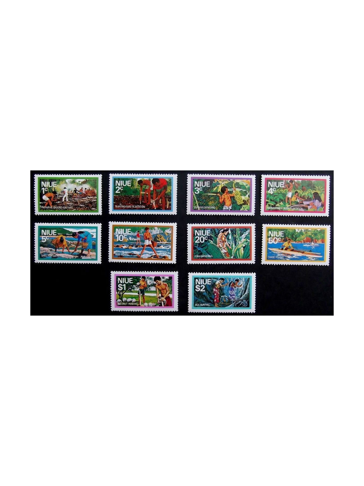 NIUE 1976 Definitives, economy 10v MNH**