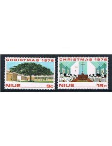 NIUE 1976 Christmas 2v MNH**