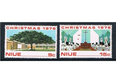 NIUE 1976 Christmas 2v MNH**