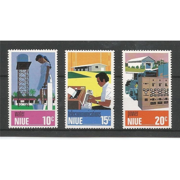 NIUE 1976 Public services 3v MNH**