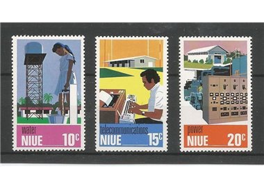 NIUE 1976 Public services 3v MNH**