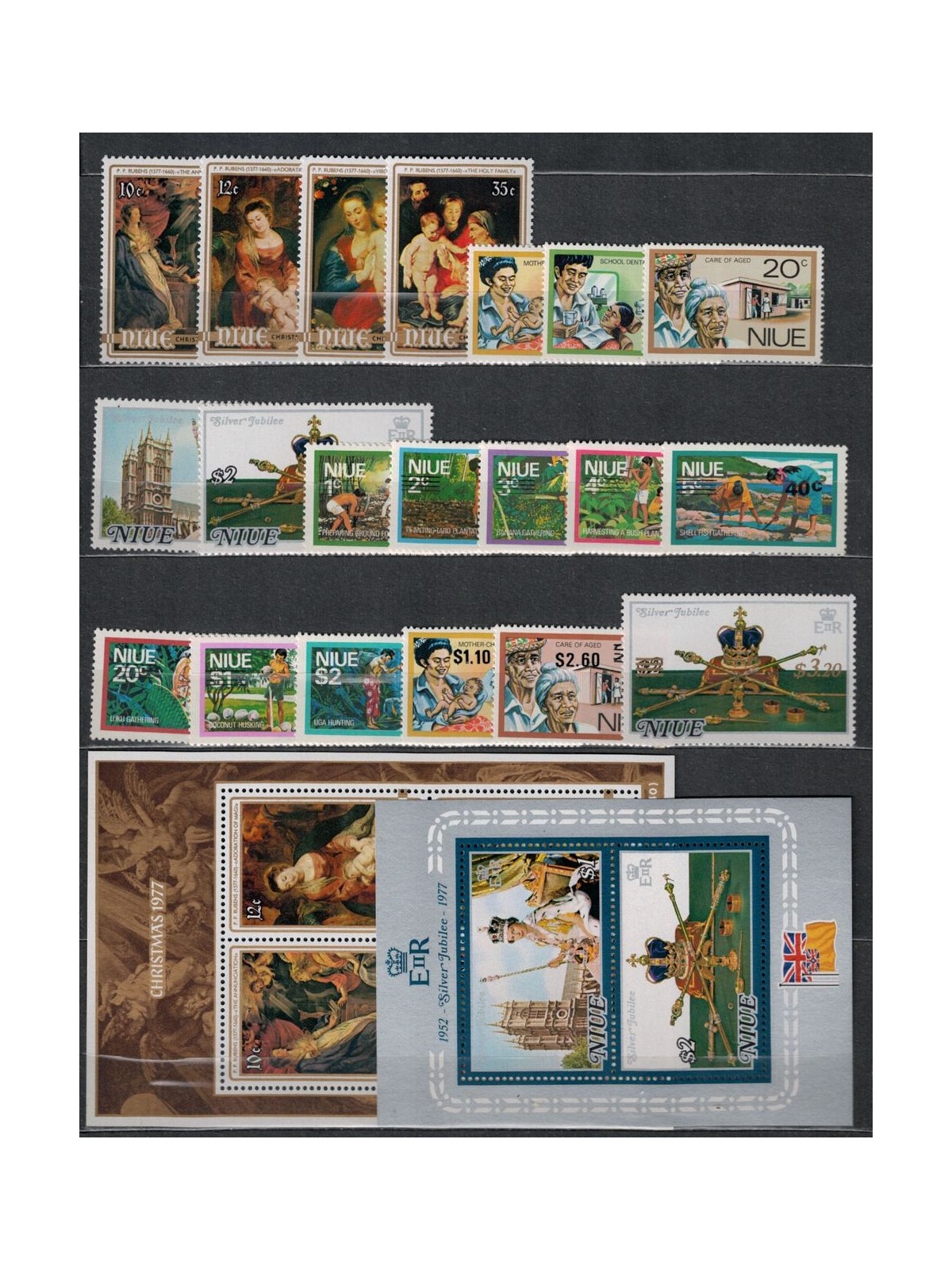NIUE 1977 Annata Completa - Complete yearset 20v + 2 BF MNH**