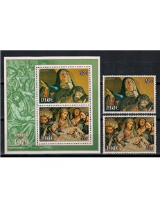 NIUE 1979 Easter 2v + 1 BF MNH**