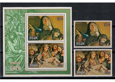 NIUE 1979 Easter 2v + 1 s/s MNH**