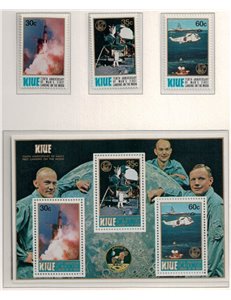 NIUE 1979 Moonlanding 3v + 1 BF MNH**