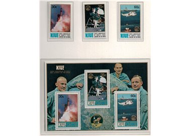 NIUE 1979 Moonlanding 3v + 1 BF MNH**