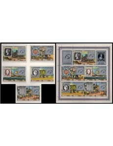 NIUE 1980 Zeapex 10v + 1 BF MNH**