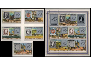 NIUE 1980 Zeapex 10v + 1 BF MNH**