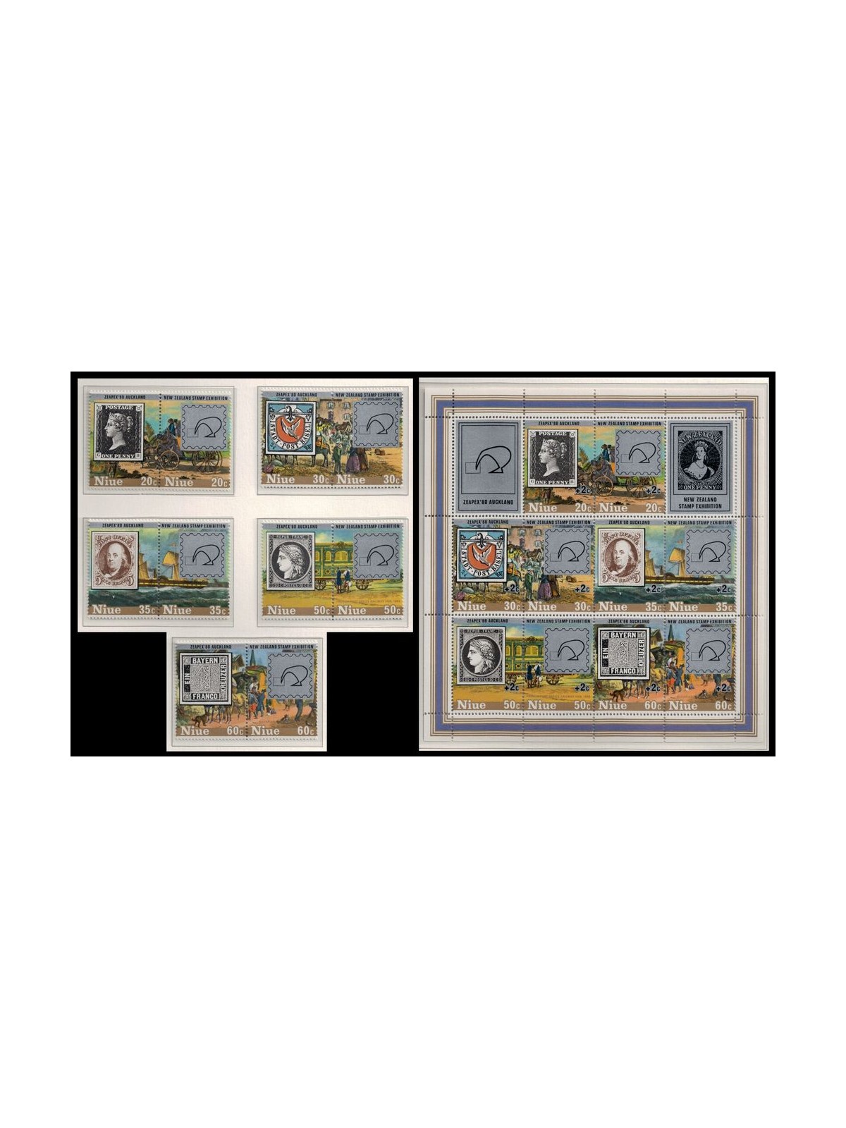 NIUE 1980 Zeapex 10v + 1 s/s MNH**