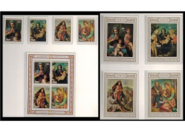 NIUE 1980 Christmas 4v + 5 s/s MNH**