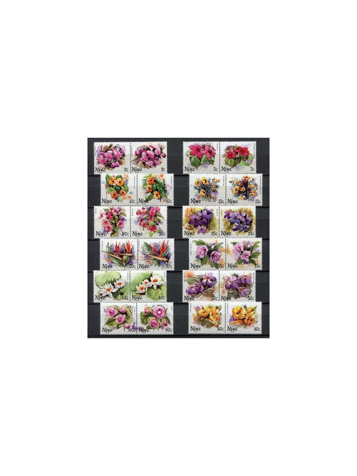 NIUE 1981 Flowers 24v MNH**