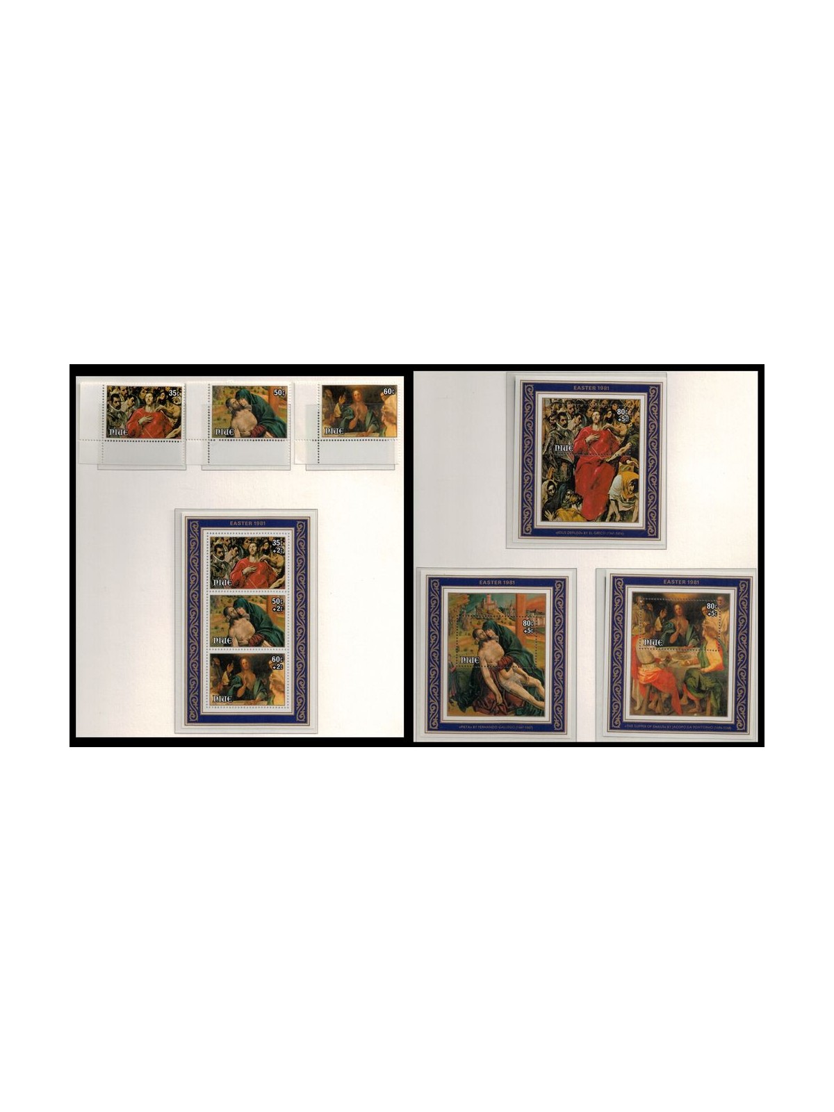 NIUE 1981 Easter 3v + 4 s/s MNH**