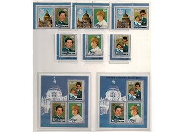 NIUE 1981 Charles & Diana wedding 6v + 2 s/s MNH**