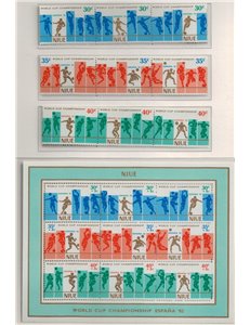 NIUE 1981 World Cup Football 9v + 1 BF MNH**