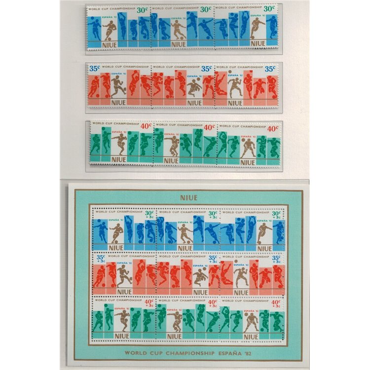 NIUE 1981 World Cup Football 9v + 1 s/s MNH**