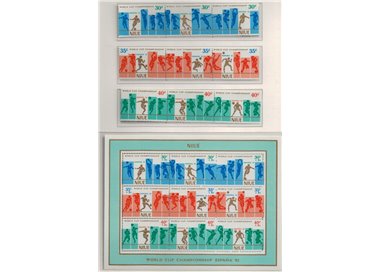 NIUE 1981 World Cup Football 9v + 1 s/s MNH**