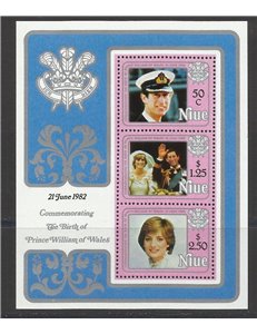 NIUE 1982 Birth of William 1 BF MNH**