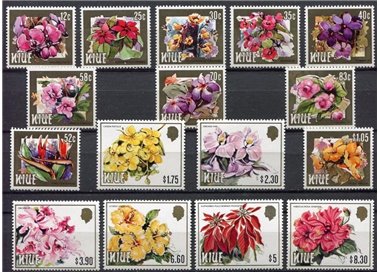 NIUE 1984 Flowers 16v MNH**