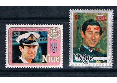 NIUE 1984 Birth of Henry 2v MNH**