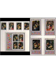NIUE 1984 Christmas 4v + 5 s/s MNH**