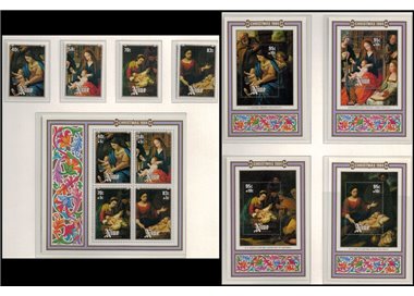 NIUE 1984 Christmas 4v + 5 BF MNH**
