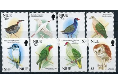 NIUE 1992 Definitives, birds 8v MNH**