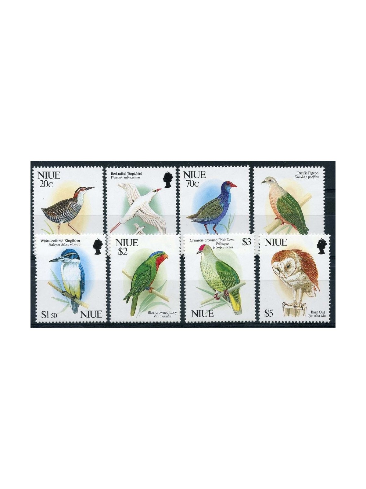 NIUE 1992 Definitives, birds 8v MNH**