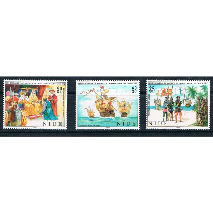 NIUE 1992 Discovery of America 3v MNH**