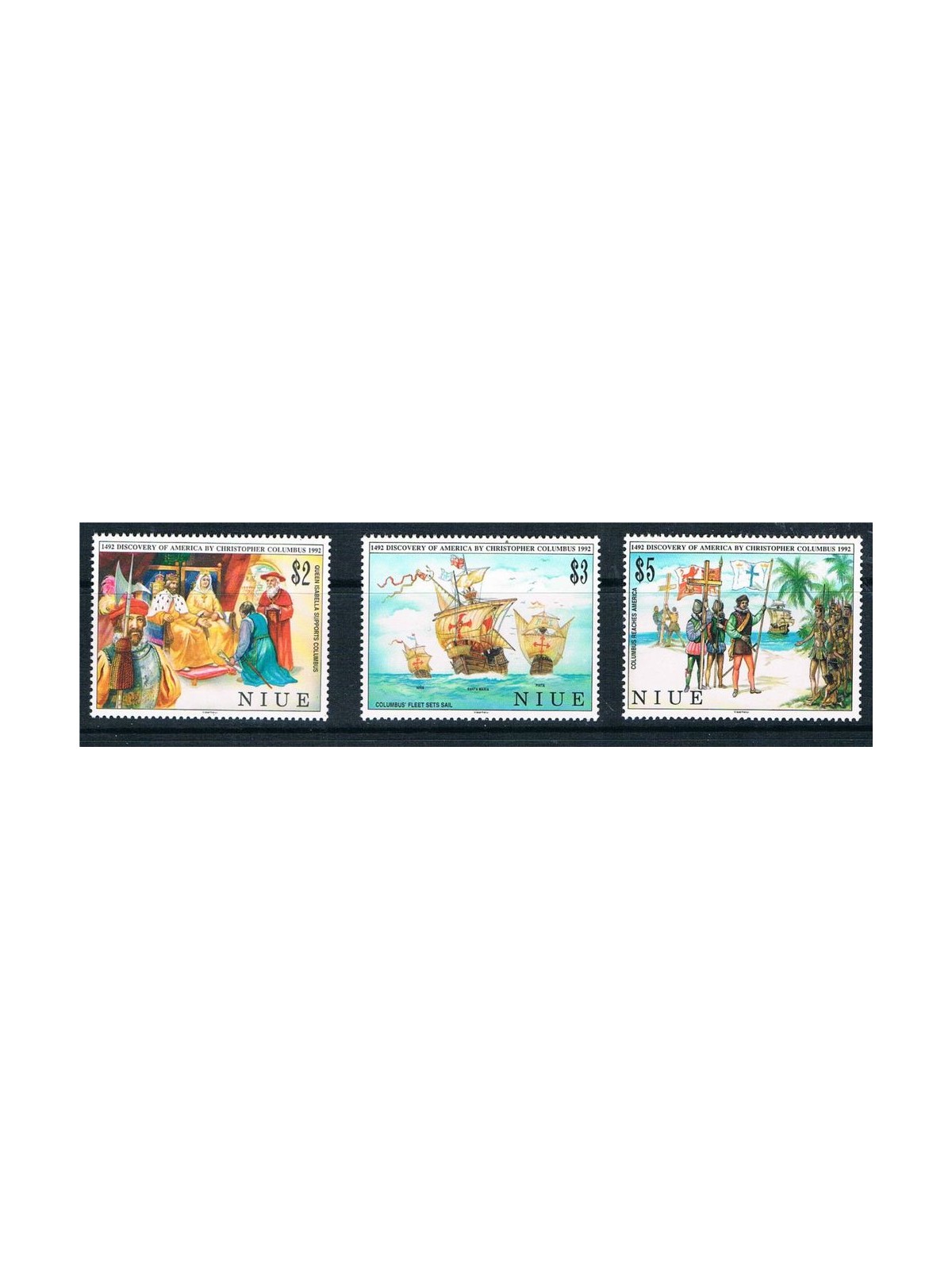 NIUE 1992 Discovery of America 3v MNH**
