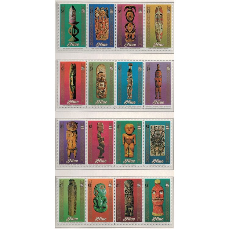 NIUE 1992 Art festival 16v MNH**