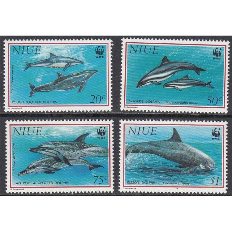 NIUE 1993 WWF, dolphins 4v MNH**