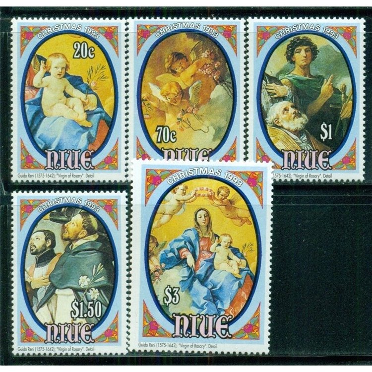 NIUE 1993 Christmas 5v MNH**