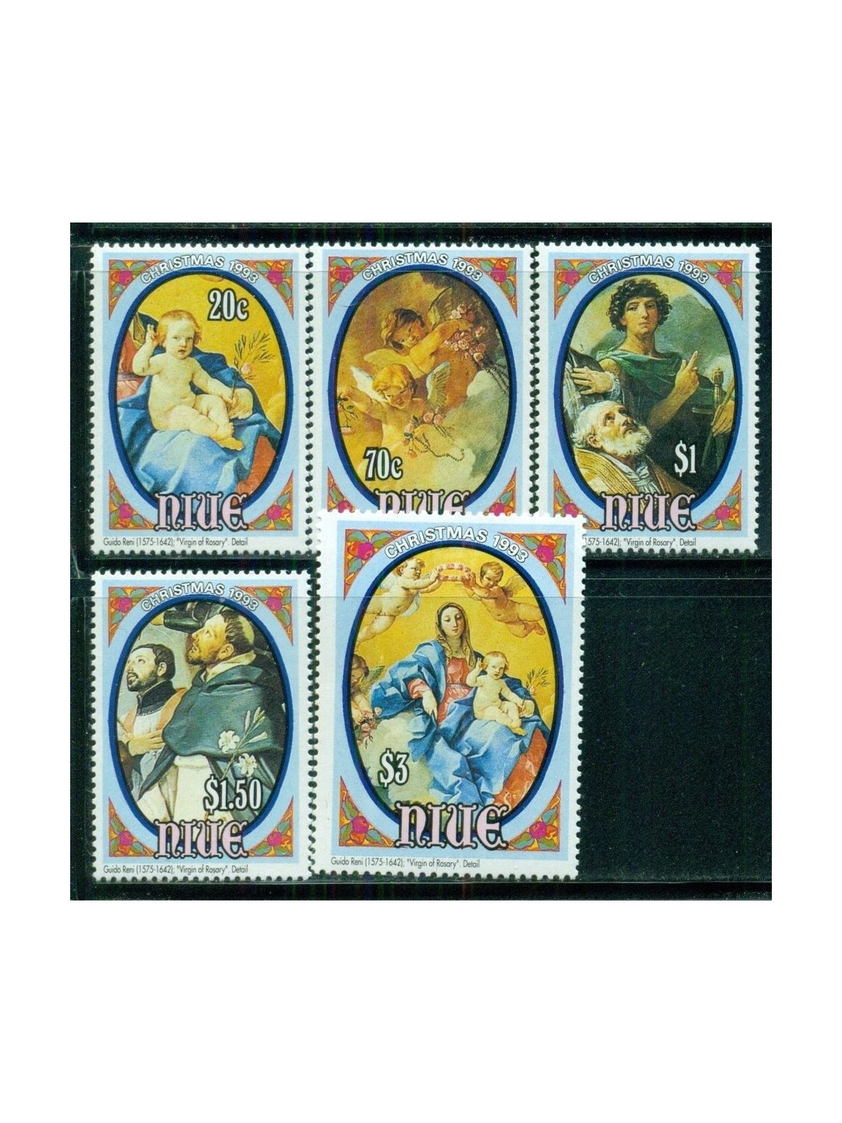 NIUE 1993 Christmas 5v MNH**