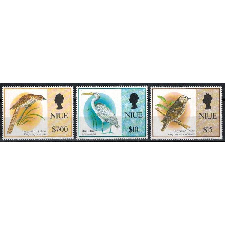 NIUE 1993 Definitives, birds 3v MNH**