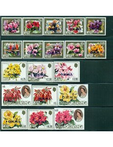 NIUE 1985 OHMS, flowers 19v MNH**