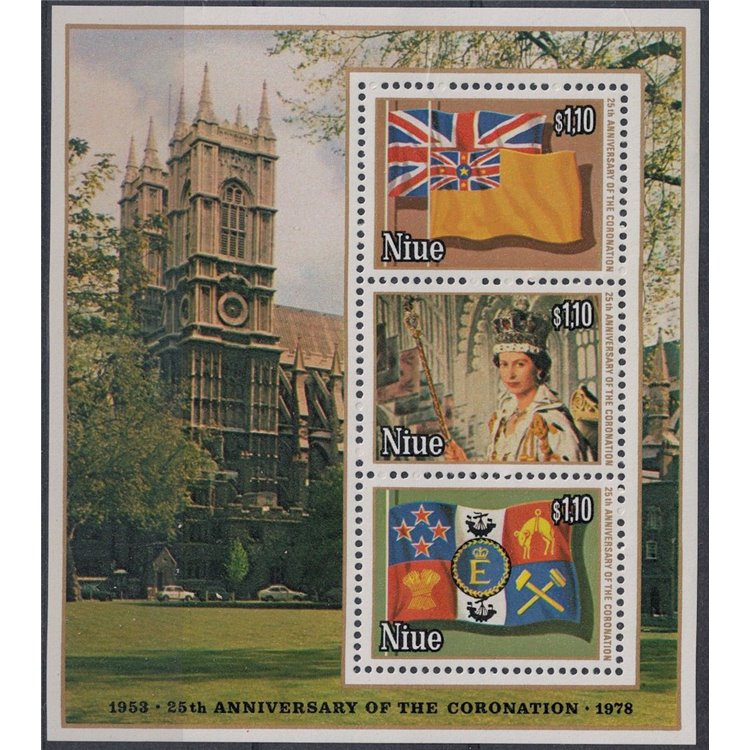 NIUE 1978 Silver Jubilee BF MNH**