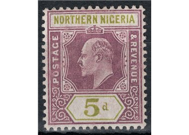 NORTHERN NIGERIA 1910-11 Edward VII 5p violet and olive MH*