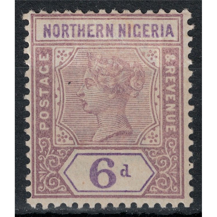 NIGERIA DEL NORD 1900 Regina Vittoria 6p violetto MH*