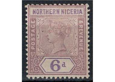 NIGERIA DEL NORD 1900 Regina Vittoria 6p violetto MH*