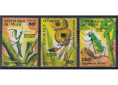 NIGER 1987 Fauna, insects 3v MNH**