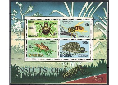 NIGERIA 1986 Fauna, insects s/s MNH**