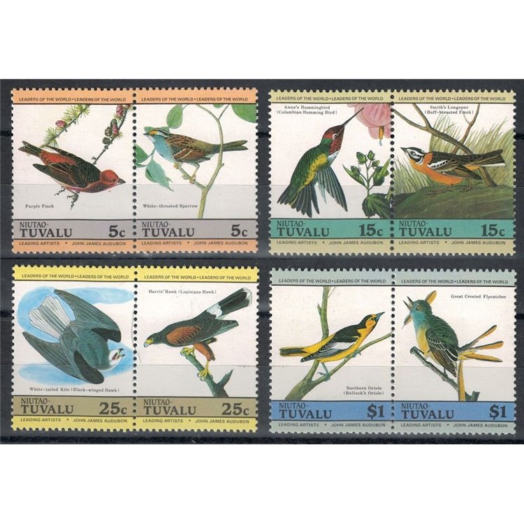 NIUTAO 1985 John James Audubon, birds 8v MNH**