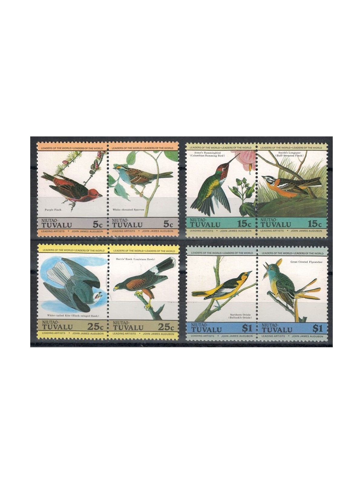 NIUTAO 1985 John James Audubon, birds 8v MNH**