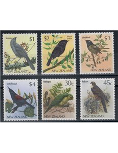 NEW ZEALAND 1985-86 Fauna, birds 6v MNH**