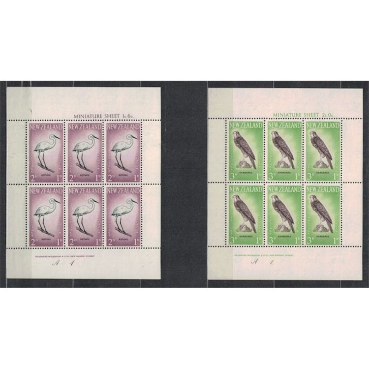 NEW ZEALAND 1961 Child health, birds 2 s/s MNH**