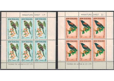 NUOVA ZELANDA 1962 Salute infantile, uccelli 2 BF MNH**